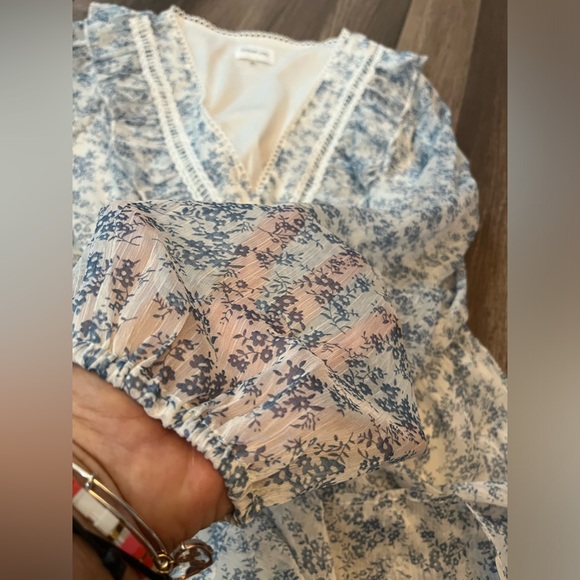 Sugar Lips Stop And Stare Floral Print Ruffled Mini Dress SZ L - Picture 10 of 16